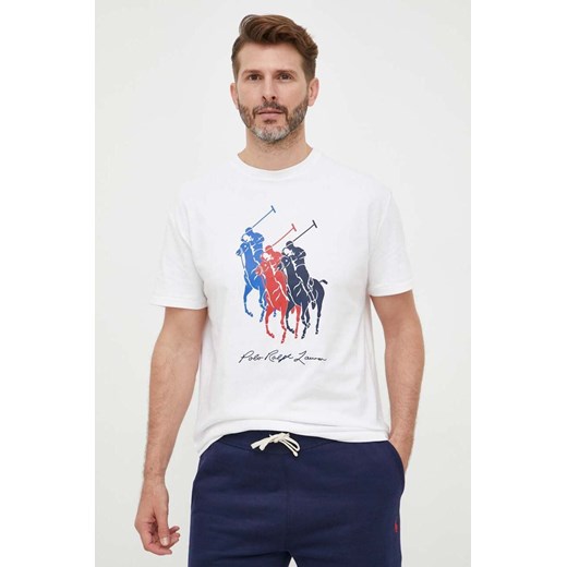 Polo Ralph Lauren t-shirt bawełniany kolor biały z nadrukiem Polo Ralph Lauren XL ANSWEAR.com