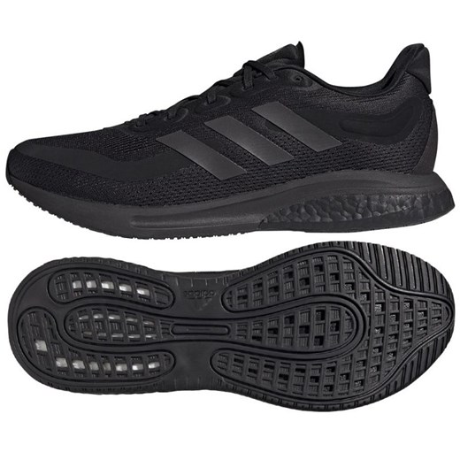 Buty sportowe męskie Adidas jesienne czarne sznurowane 