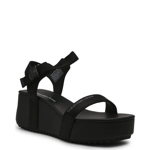 CALVIN KLEIN JEANS Sandały WEDGE BLCOK SANDAL SATIN/HW 40 Gomez Fashion Store