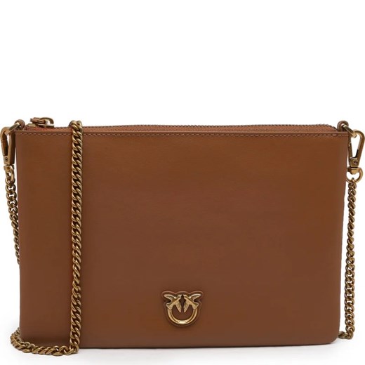 Pinko Skórzana kopertówka FLAT CLASSIC VITELLO SETA Pinko Uniwersalny Gomez Fashion Store