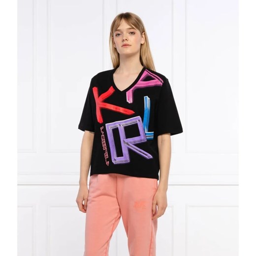 Karl Lagerfeld T-shirt | Loose fit Karl Lagerfeld XS promocja Gomez Fashion Store