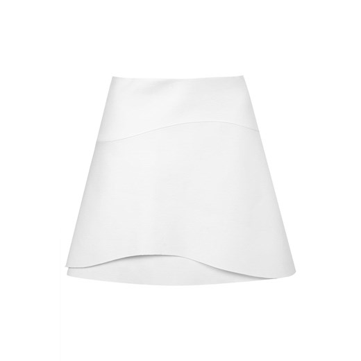 Curved Overlay Mini Skirt topshop bialy mini
