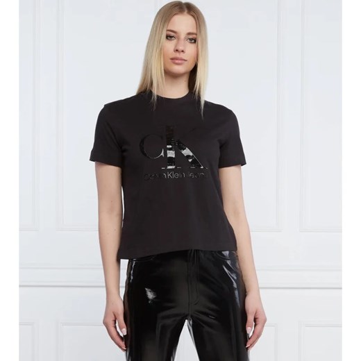 CALVIN KLEIN JEANS T-shirt | Cropped Fit S Gomez Fashion Store okazja