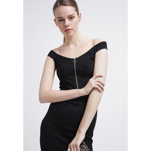 New Look Sukienka z dżerseju black zalando bezowy delikatne