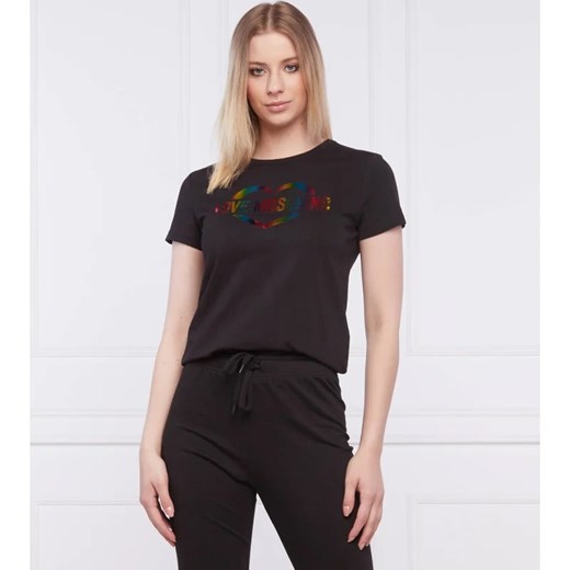 Bluzka damska Love Moschino z krótkim rękawem z bawełny