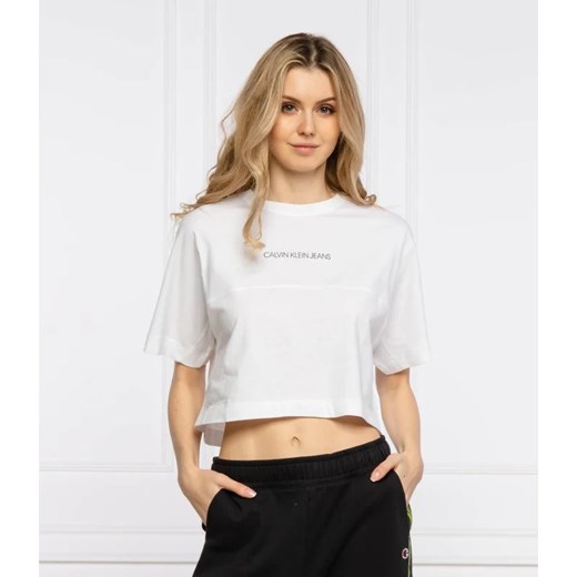 CALVIN KLEIN JEANS T-shirt | Cropped Fit L promocja Gomez Fashion Store