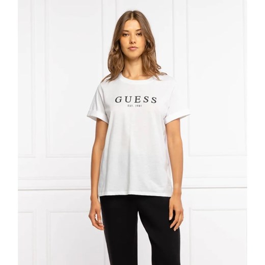 GUESS JEANS T-shirt 1981 ROLL CUFF | Slim Fit XS okazyjna cena Gomez Fashion Store