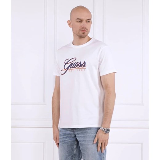 GUESS JEANS T-shirt SS CN GUESS 3D EMBRO | Regular Fit L Gomez Fashion Store