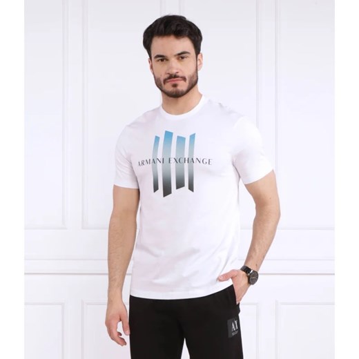 T-shirt męski Armani Exchange z napisami w stylu młodzieżowym 