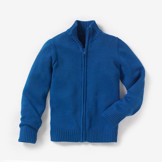 Sweter zapinany na zamek, ze stójką, dziecięcy dla chłopców la-redoute-pl niebieski stójka