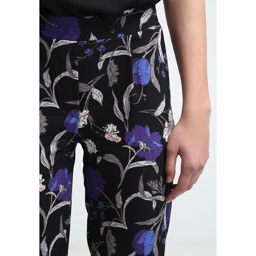 Dorothy Perkins Spodnie materiałowe purple zalando czarny kwiatowy