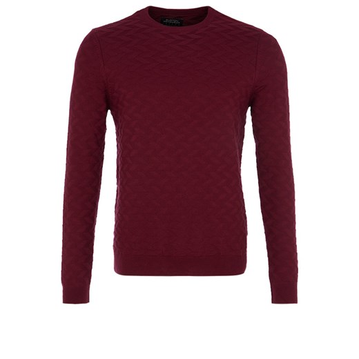 Burton Menswear London CHEVRON Sweter red zalando czerwony bawełna