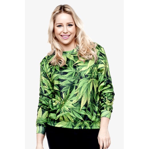 Bluza Fullprint Weed magiazakupow-com zielony nadruki