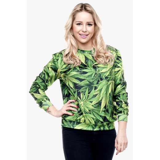 Bluza Fullprint Weed magiazakupow-com zielony pod oczy