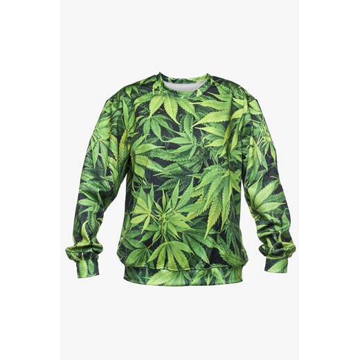 Bluza Fullprint Weed magiazakupow-com zielony rękawy