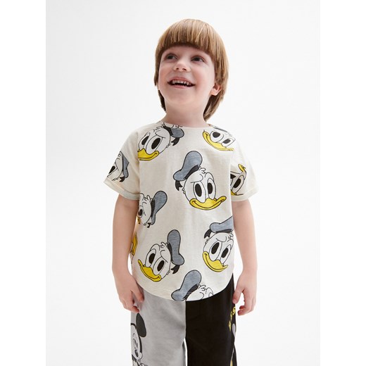 Reserved - T-shirt Kaczor Donald - Kremowy Reserved 86 (12-18 m.) Reserved