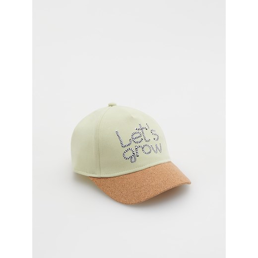 Reserved - Czapka z haftem - oliwkowy ze sklepu Reserved w kategorii Czapki dziecięce - zdjęcie 156709100