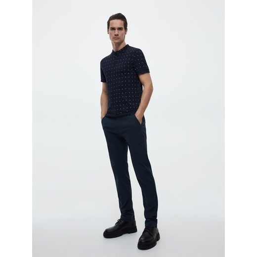 Reserved - Spodnie chino slim fit - Granatowy Reserved 29 Reserved