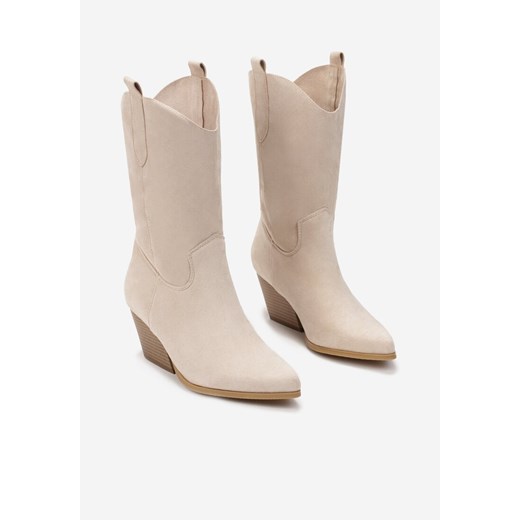 Beżowe Botki Alemedeia 40 born2be.pl wyprzedaż