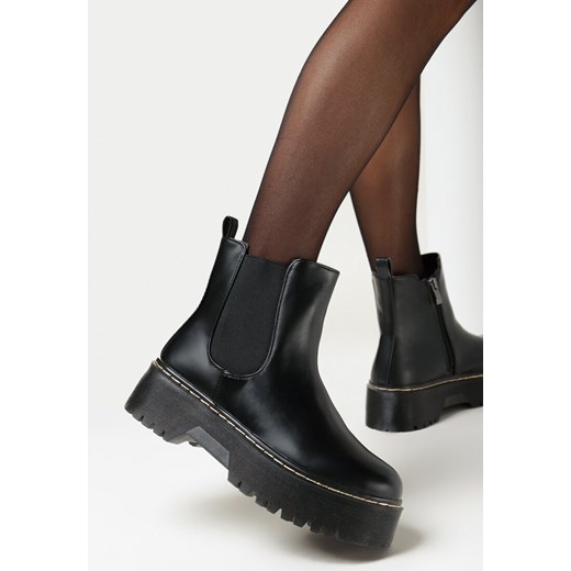 Botki Born2be casual z zamkiem jesienne 