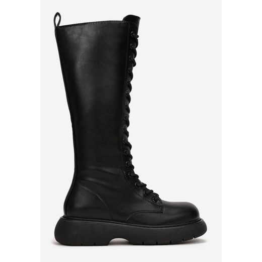 Kozaki damskie Born2be z zamkiem casual z cholewką przed kolano