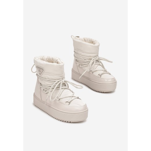 Buty zimowe dziecięce beżowe Born2be 