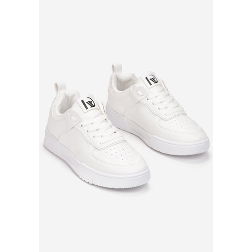Buty sportowe damskie Born2be sneakersy białe skórzane sznurowane 