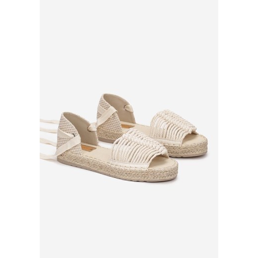 Espadryle damskie Born2be beżowe boho na platformie
