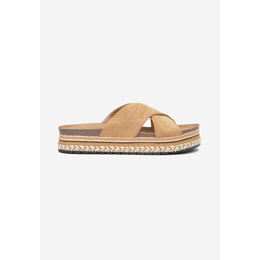 Klapki damskie Born2be bez zapięcia casual 