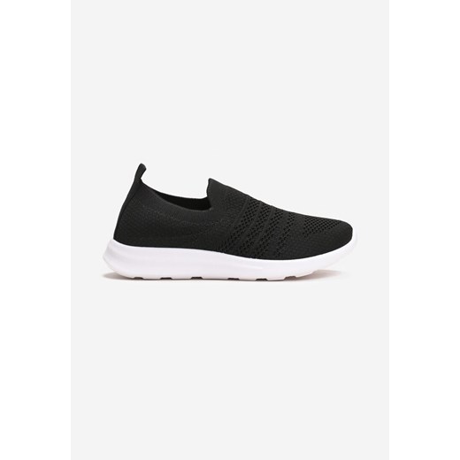 Czarne Buty Sportowe na Płaskiej Podeszwie z Elastyczną Cholewką Yami ze sklepu born2be.pl w kategorii Buty sportowe dziecięce - zdjęcie 156777210