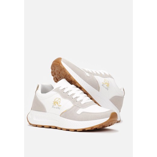 Buty sportowe damskie białe Born2be sneakersy płaskie