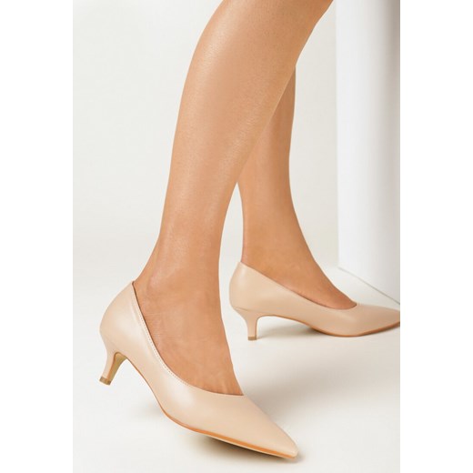 Czółenka Born2be eleganckie bez zapięcia na szpilce z niskim obcasem 