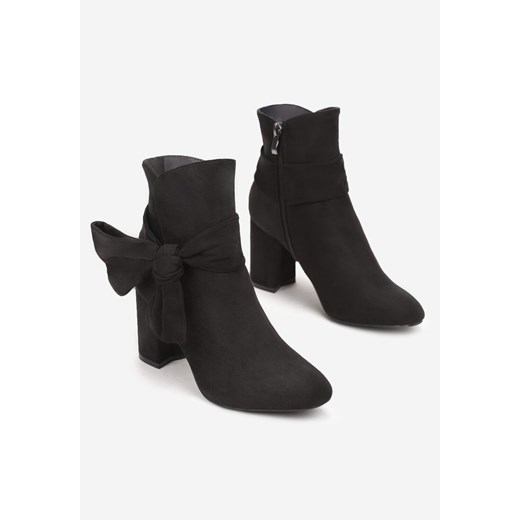 Born2be botki na obcasie eleganckie z zamkiem