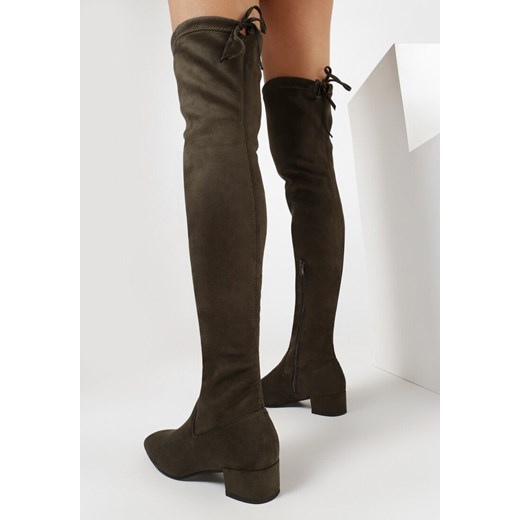 Zielone Kozaki Decorous 39 born2be.pl wyprzedaż