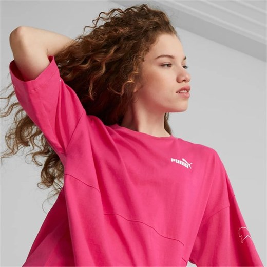 Puma bluzka damska z okrągłym dekoltem z krótkim rękawem różowa sportowa 