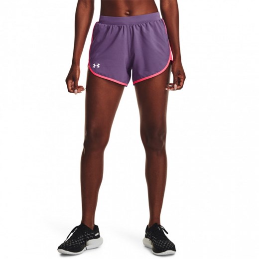 Damskie spodenki do biegania UNDER ARMOUR UA Fly By Elite 3'' Short - fioletowe ze sklepu Sportstylestory.com w kategorii Szorty - zdjęcie 156840183