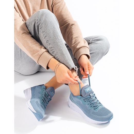 Niebieskie buty sportowe damskie DK 40 ButyModne.pl