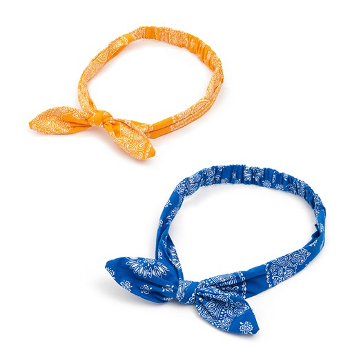 Cropp - 2 pack opasek do włosów w stylu bandany - Pomarańczowy Cropp Uniwersalny Cropp