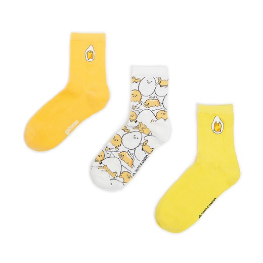 Cropp - 3 pack skarpet Gudetama - Żółty Cropp 35-38 Cropp