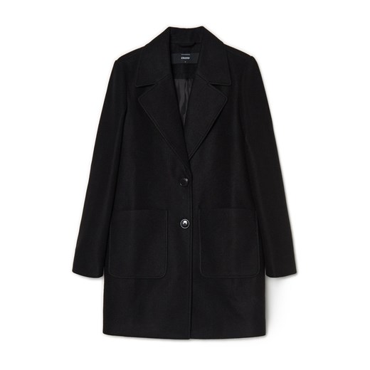 Cropp - Czarny płaszcz - Czarny Cropp XS okazyjna cena Cropp