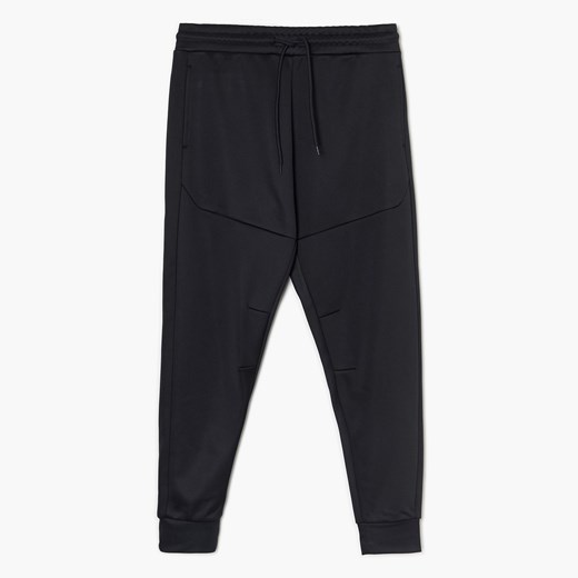 Cropp - Gładkie czarne joggery - Czarny Cropp XXL Cropp