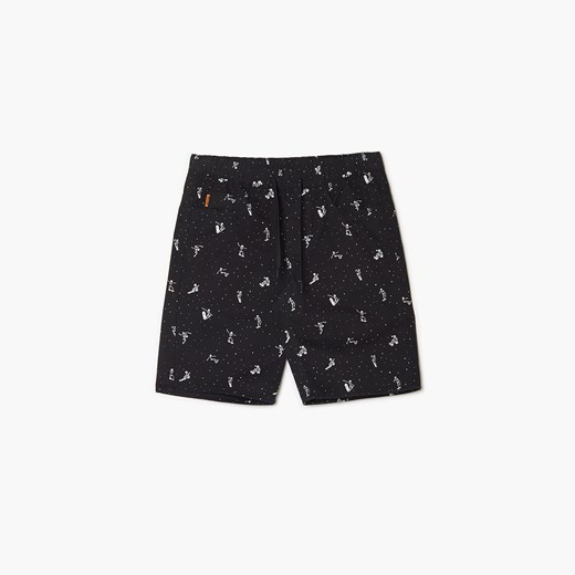 Cropp - Czarne szorty z nadrukiem all over - czarny ze sklepu Cropp w kategorii Spodenki męskie - zdjęcie 156856550