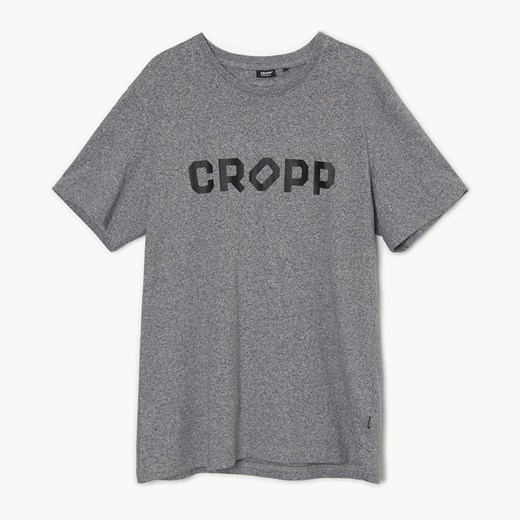 Cropp - Szary T-shirt z nadrukiem CROPP - jasny szary ze sklepu Cropp w kategorii T-shirty męskie - zdjęcie 156857062