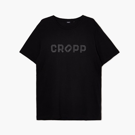 Cropp - T-shirt z nadrukiem tekstowym CROPP - czarny ze sklepu Cropp w kategorii T-shirty męskie - zdjęcie 156857063