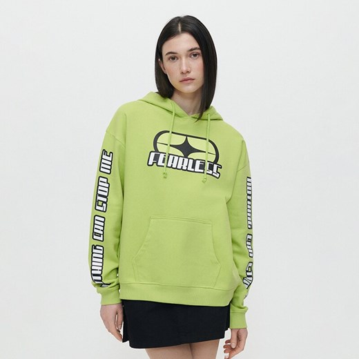 Zielona bluza z kapturem i motywami racingowymi - Zielony House XS House