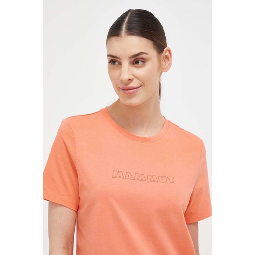 Mammut t-shirt sportowy Core Logo kolor pomarańczowy ze sklepu ANSWEAR.com w kategorii Bluzki damskie - zdjęcie 156880951