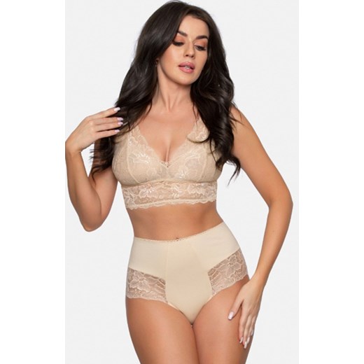 Bawełniane figi damskie beżowe z wysokim stanem 187, Kolor beżowy, Rozmiar M, Babell ze sklepu Intymna w kategorii Majtki damskie - zdjęcie 156885142