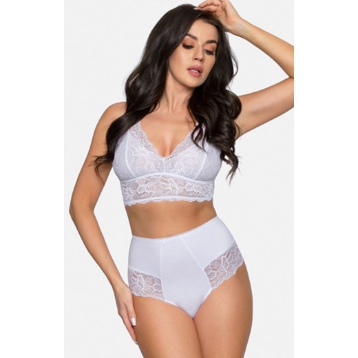 Bawełniane figi damskie białe z wysokim stanem 187, Kolor biały, Rozmiar M, Babell ze sklepu Intymna w kategorii Majtki damskie - zdjęcie 156885143