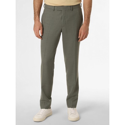 J.Lindeberg Męskie spodnie od garnituru modułowego Mężczyźni Modern Fit trzcinowy jednolity ze sklepu vangraaf w kategorii Spodnie męskie - zdjęcie 156886022