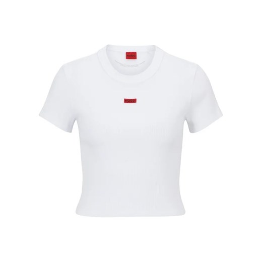 Bluzka damska Hugo Boss casual z okrągłym dekoltem z krótkimi rękawami
